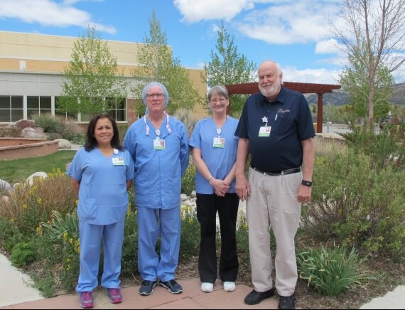 Newly certified EVS team members include Minnie Rodriguez, Vic Mabus, and Kathy Domjanich with Team Leader John Dickson.